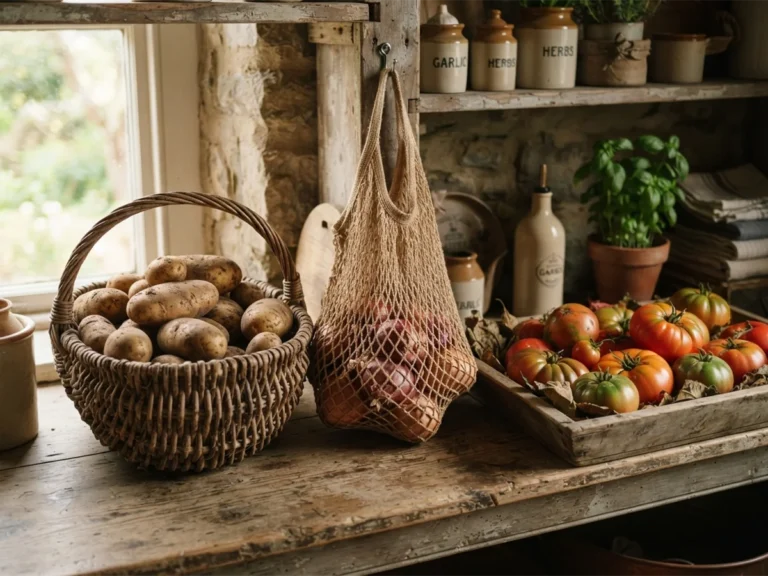 Verduras conservadas sin frigorifico en despensa - cabecera
