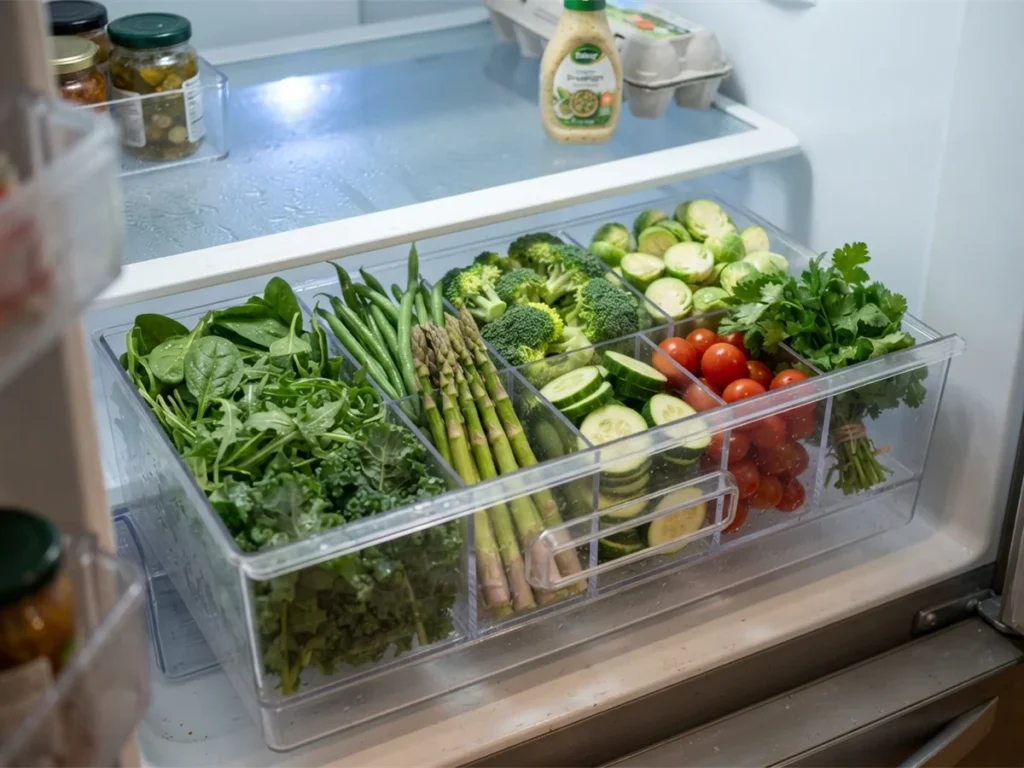 imagen1-guardar-frutas-verduras-nevera Frutas y verduras organizadas en la nevera - imagen 1