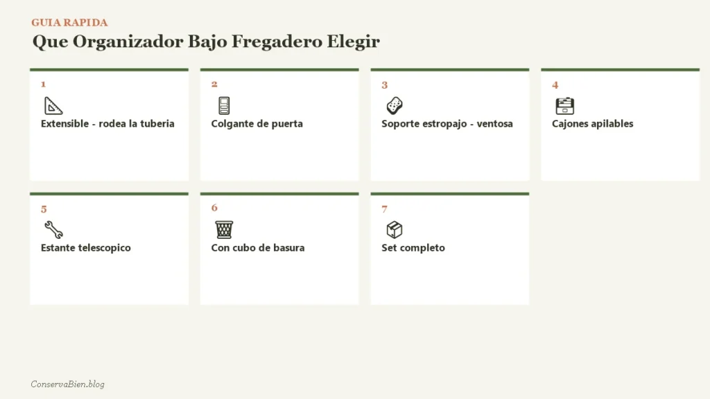 Guia rapida que organizador bajo fregadero elegir