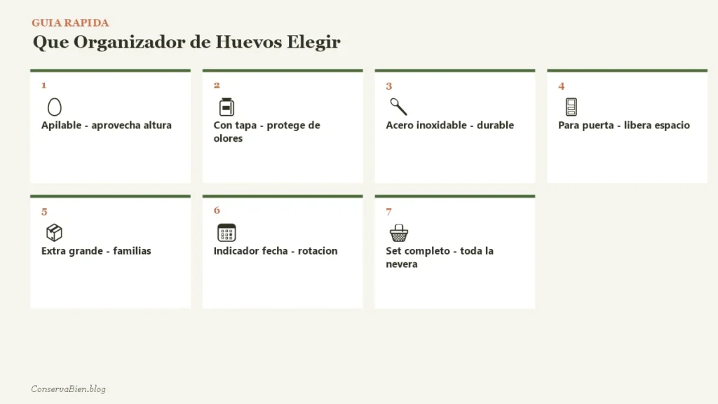Guia rapida que organizador de huevos para refrigerador elegir